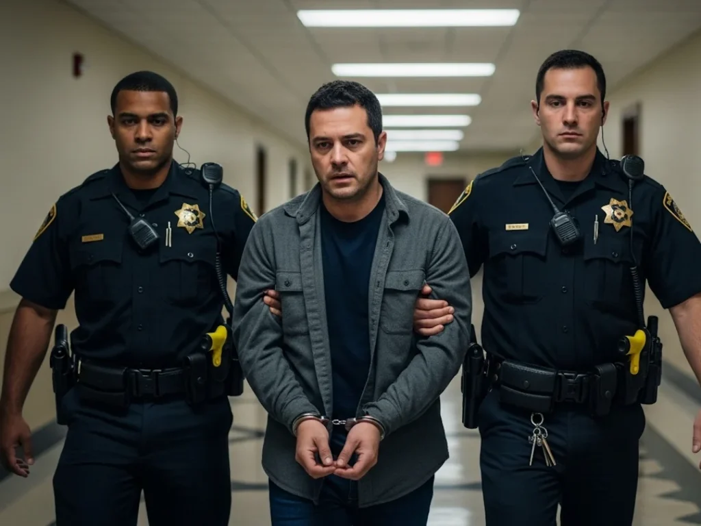 felony bail bond courthouse arrest color scene