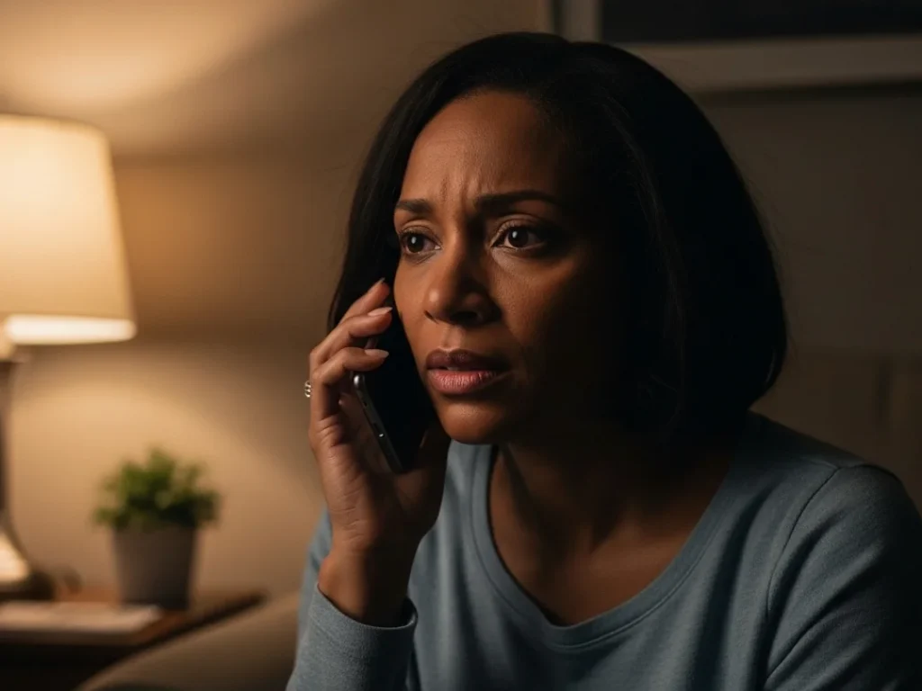 louisiana mother night phone call living room