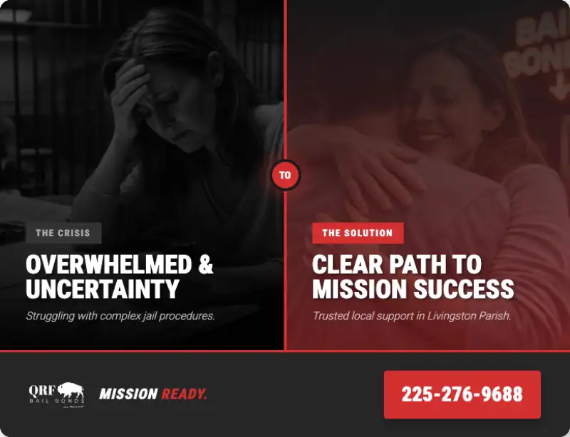 quick release force bail bonds walker louisiana livingston parish