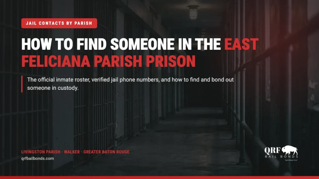 How to find someone in the East Feliciana Parish Prison — QRF Bail Bonds