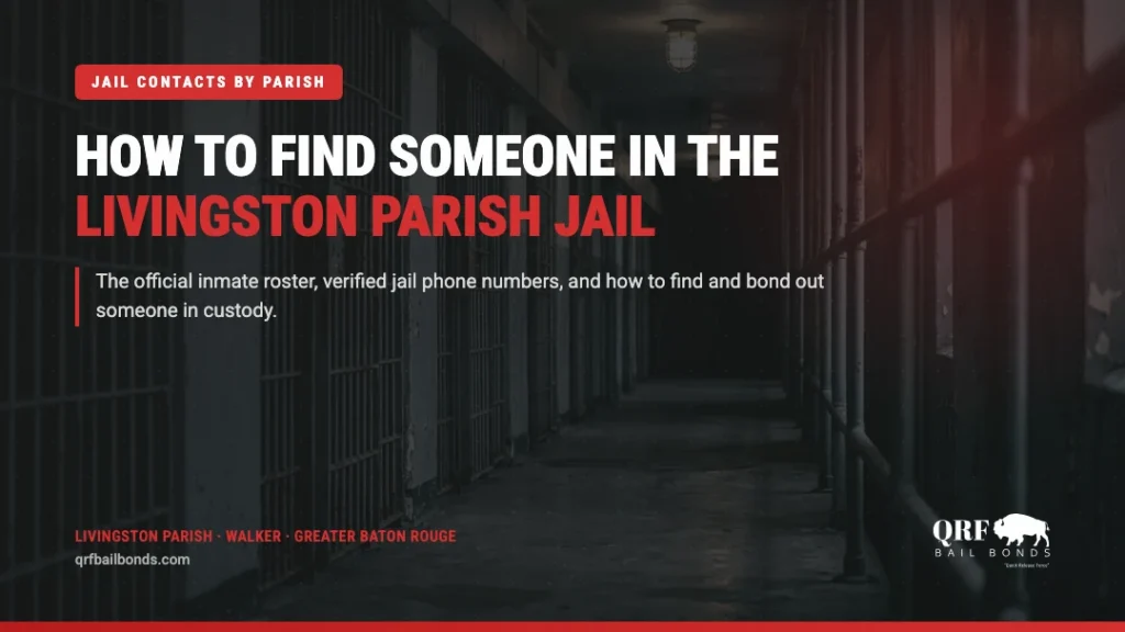 How to find someone in the Livingston Parish Jail — QRF Bail Bonds
